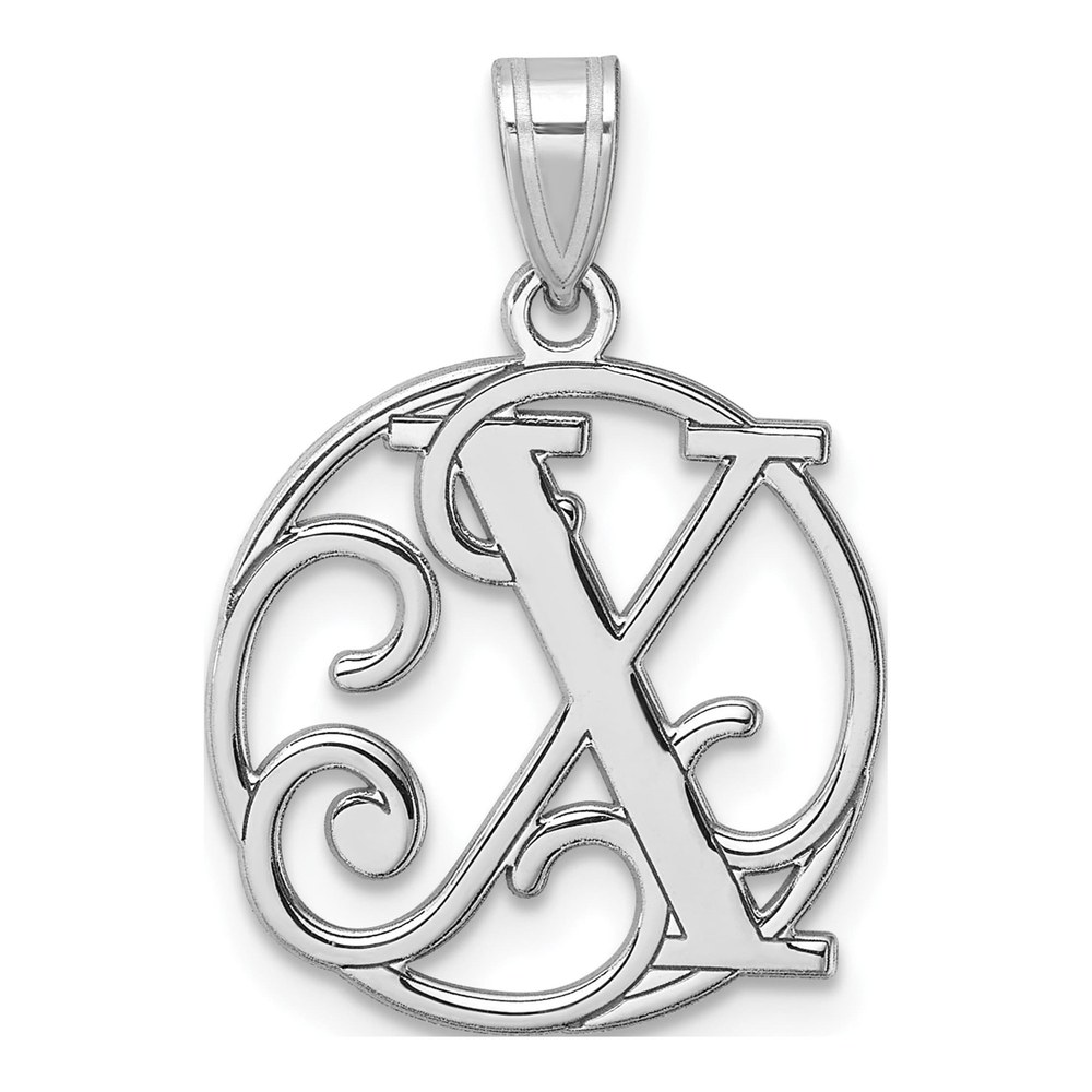 Sterling Silver Letter X Pendant