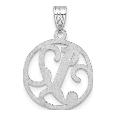 Sterling Silver Letter Y Pendant – view 4