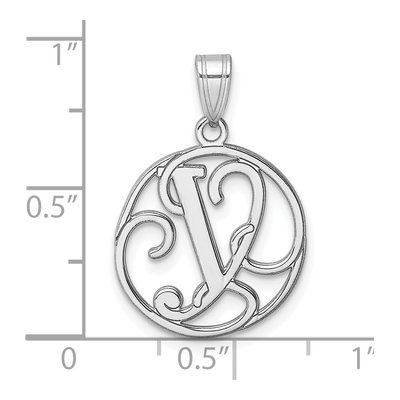 Sterling Silver Letter Y Pendant – view 5