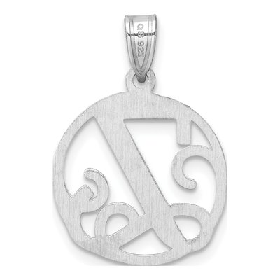 Sterling Silver Letter Z Pendant – view 4