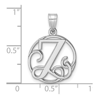 Sterling Silver Letter Z Pendant – view 5