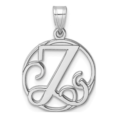 Sterling Silver Letter Z Pendant