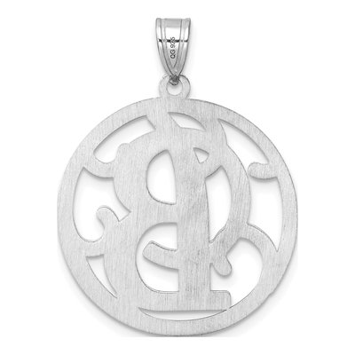 Sterling Silver Script Letter B Pendant – view 4