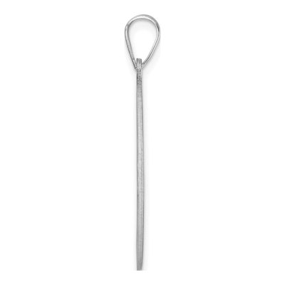 Sterling Silver Script Letter F Pendant – view 3