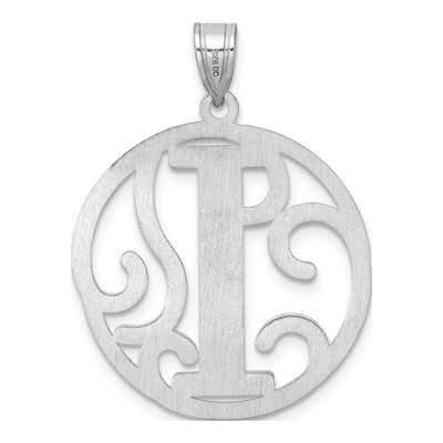 Sterling Silver Script Initial I Pendant – view 4