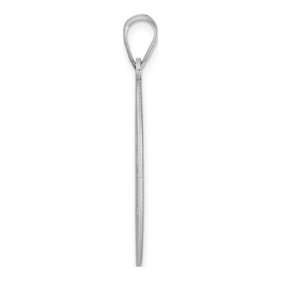 Sterling Silver Script Letter J Pendant – view 3