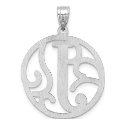 Sterling Silver Script Letter J Pendant – view 4