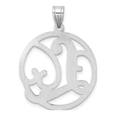 Sterling Silver Script Letter L Pendant – view 4