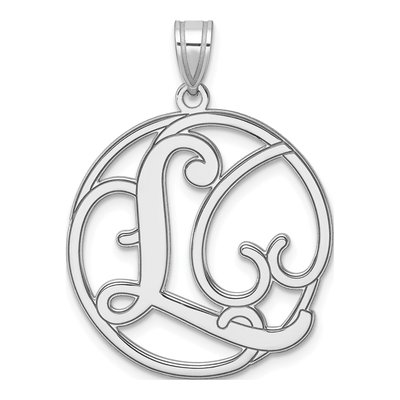 Sterling Silver Script Letter L Pendant