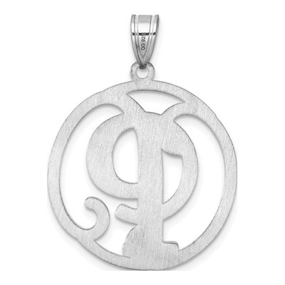 Sterling Silver Script Letter P Pendant – view 4