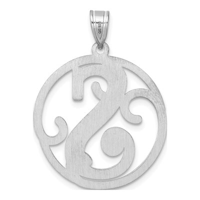 Sterling Silver Large Letter S Pendant – view 4