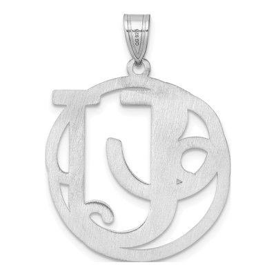 Sterling Silver Letter U Pendant – view 4