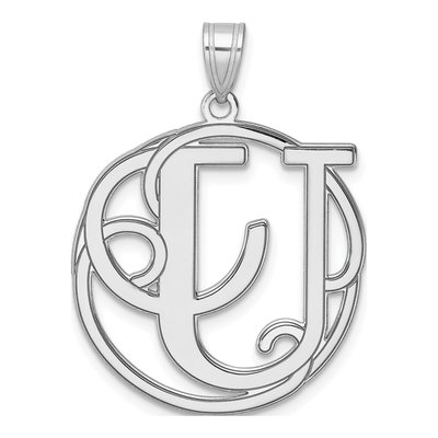 Sterling Silver Letter U Pendant
