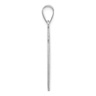 Sterling Silver Letter V Pendant – view 3