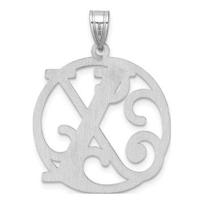 Sterling Silver Letter X Pendant – view 4