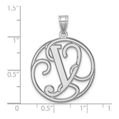 Sterling Silver Letter Y Pendant – view 5