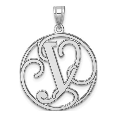Sterling Silver Letter Y Pendant