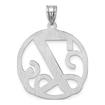 Sterling Silver Letter Z Pendant – view 4