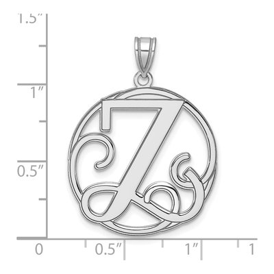 Sterling Silver Letter Z Pendant – view 5