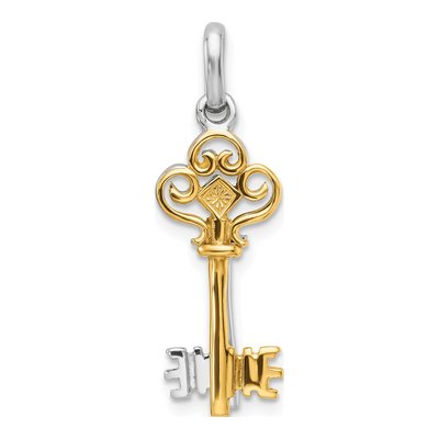 Sterling Silver Key Pendant – view 5