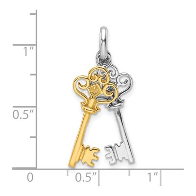 Sterling Silver Key Pendant – view 6