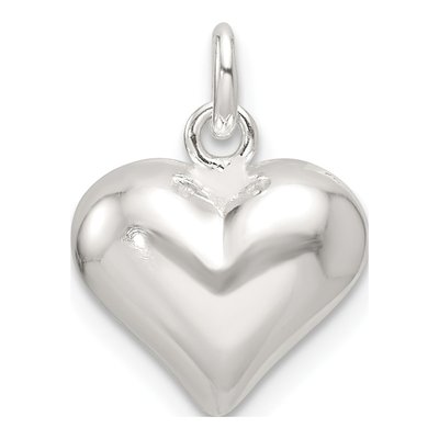 Sterling Silver Puffed Heart Pendant – view 4