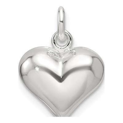 Sterling Silver Puffed Heart Pendant