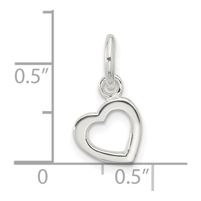 Sterling Silver Open Heart Pendant – view 5