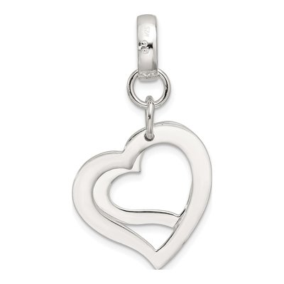 Sterling Silver Open Heart Pendant – view 4