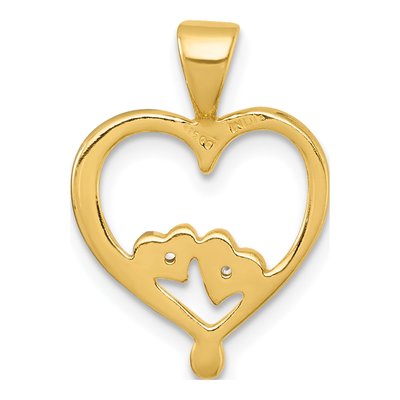 Gold-Plated Sterling Silver CZ Two Hearts Pendant – view 4
