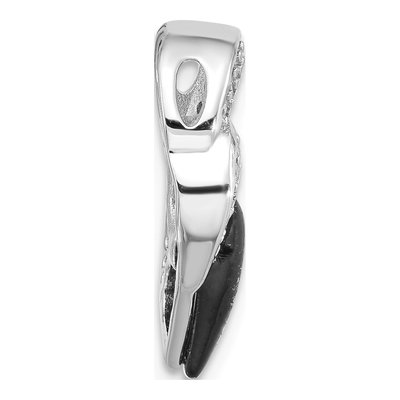 Sterling Silver CZ Resin Heart Charm – view 2