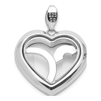 Sterling Silver Rainbow Heart Pendant – view 3