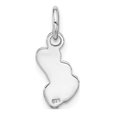 Sterling Silver Pink Enamel Hearts Pendant – view 4