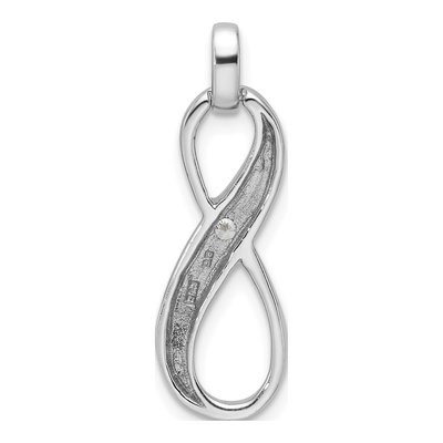 Sterling Silver CZ Infinity Pendant – view 4