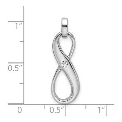 Sterling Silver CZ Infinity Pendant – view 5