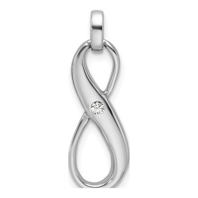 Sterling Silver CZ Infinity Pendant
