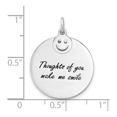 Sterling Silver Enameled 'thoughts of You' Pendant – view 4