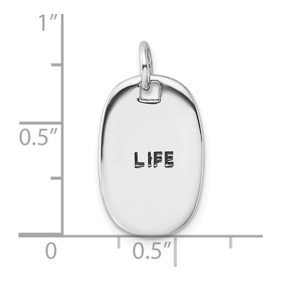 Sterling Silver LIFE Believe Word Pendant – view 5
