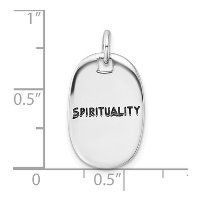 Sterling Silver Spirituality Faith Pendant – view 5