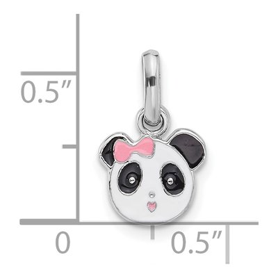 Sterling Silver Enameled Panda Pendant – view 5