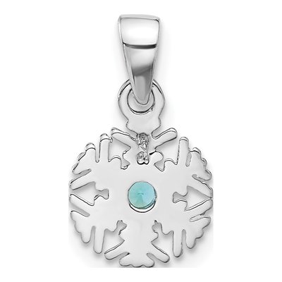 Sterling Silver CZ Snowflake Pendant – view 4