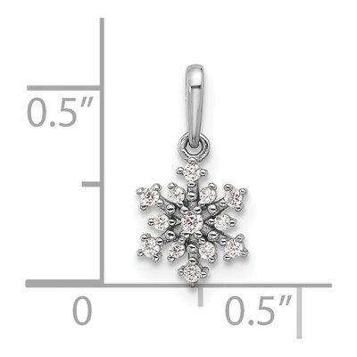 Sterling Silver CZ Snowflake Pendant – view 5