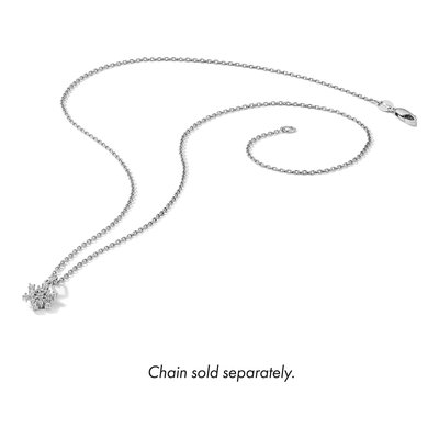 Sterling Silver CZ Snowflake Pendant – view 6