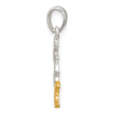 Sterling Silver Star Moon Pendant – view 2