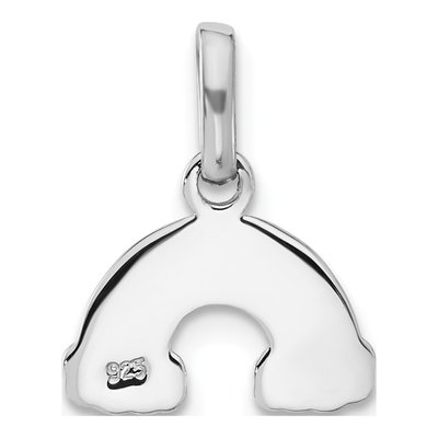Sterling Silver Enamel Rainbow Pendant – view 4