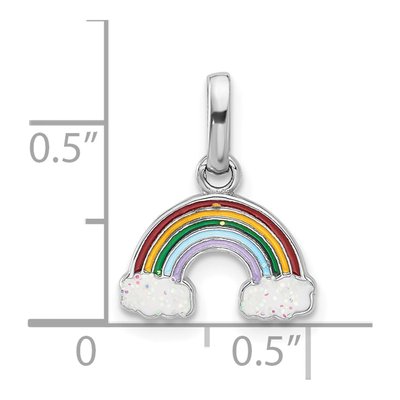 Sterling Silver Enamel Rainbow Pendant – view 5
