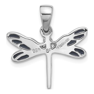 Sterling Silver Abalone Dragonfly Pendant – view 3