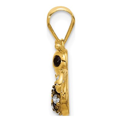 Gold-Plated Sterling Silver CZ Bee Pendant – view 3