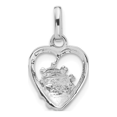 Sterling Silver Enameled Ladybug Heart Pendant – view 4