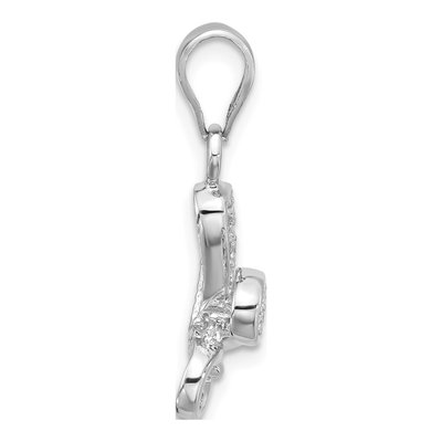 Sterling Silver CZ Dragonfly Pendant – view 2